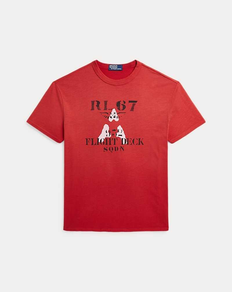 Camiseta Ralph Lauren Classic Fit Jersey Graphic Hombre New Brick | HDKICJE-06 - vista 2