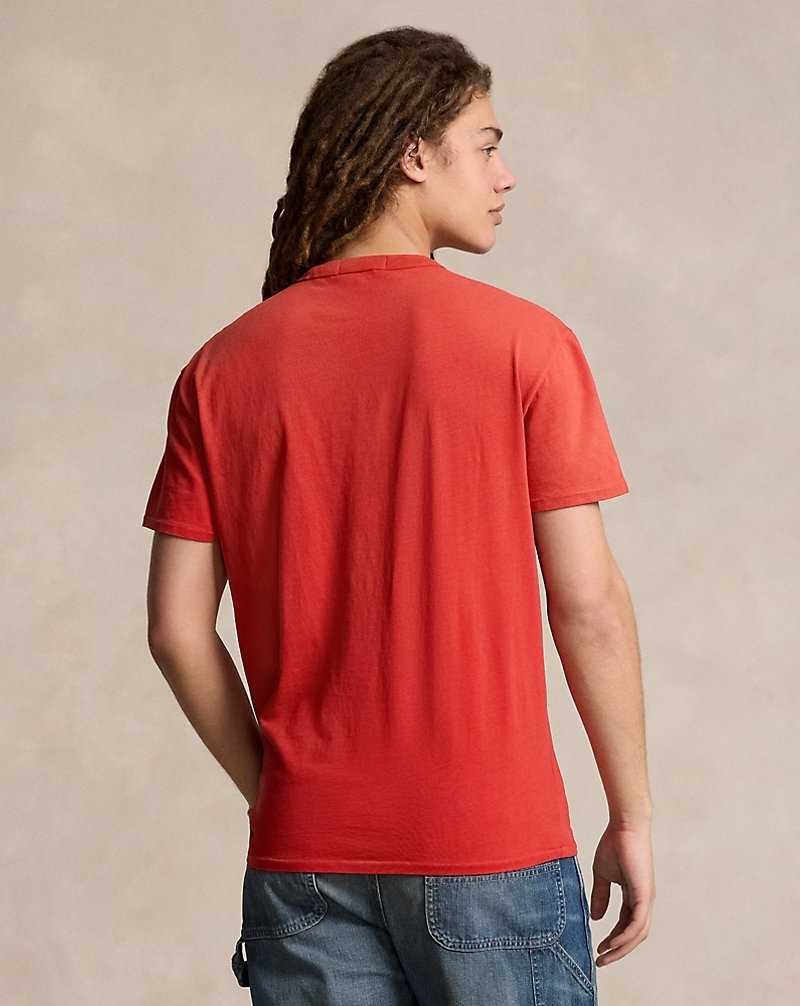 Camiseta Ralph Lauren Classic Fit Jersey Graphic Hombre New Brick | HDKICJE-06 - vista 4