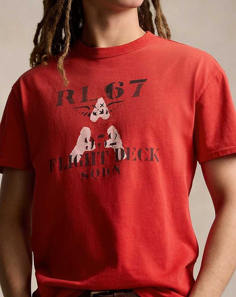 Camiseta Ralph Lauren Classic Fit Jersey Graphic Hombre New Brick | HDKICJE-06 - vista 5