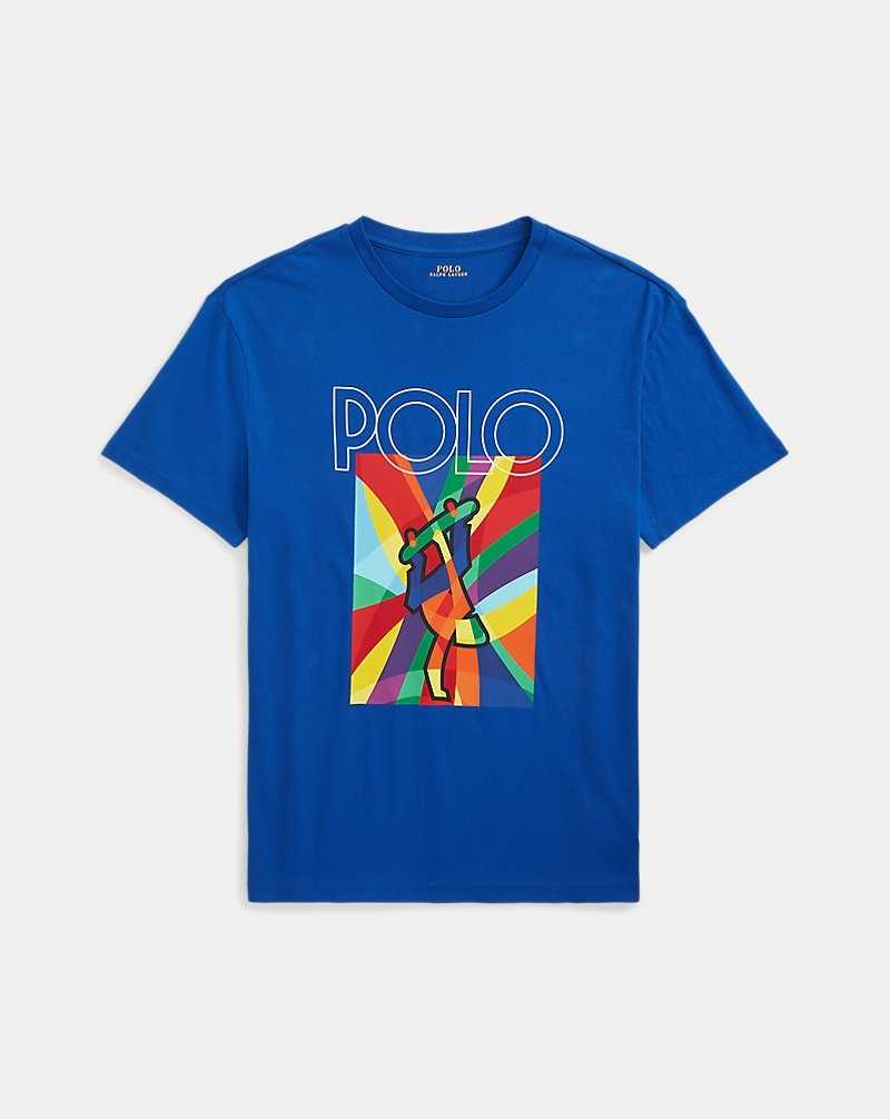 Camiseta Ralph Lauren Classic Fit Logo Jersey Hombre Sapphire Star | BTHYQDA-28 - vista 2