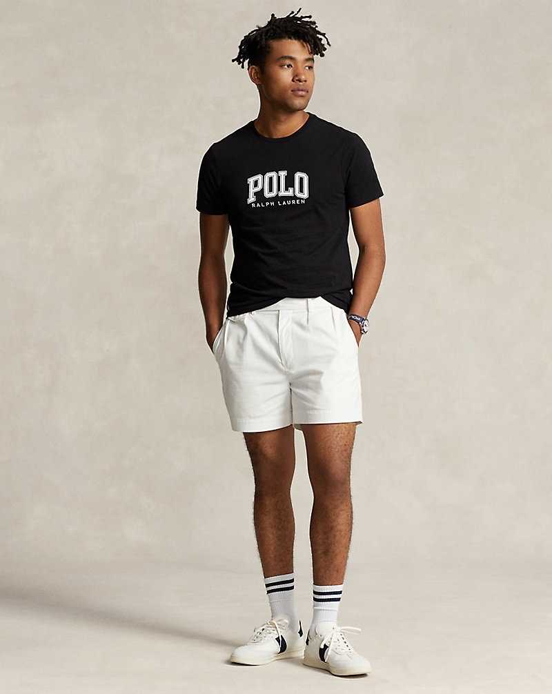 Camiseta Ralph Lauren Classic Fit Logo Jersey Hombre Negros | UYVXRLW-12 - vista 3