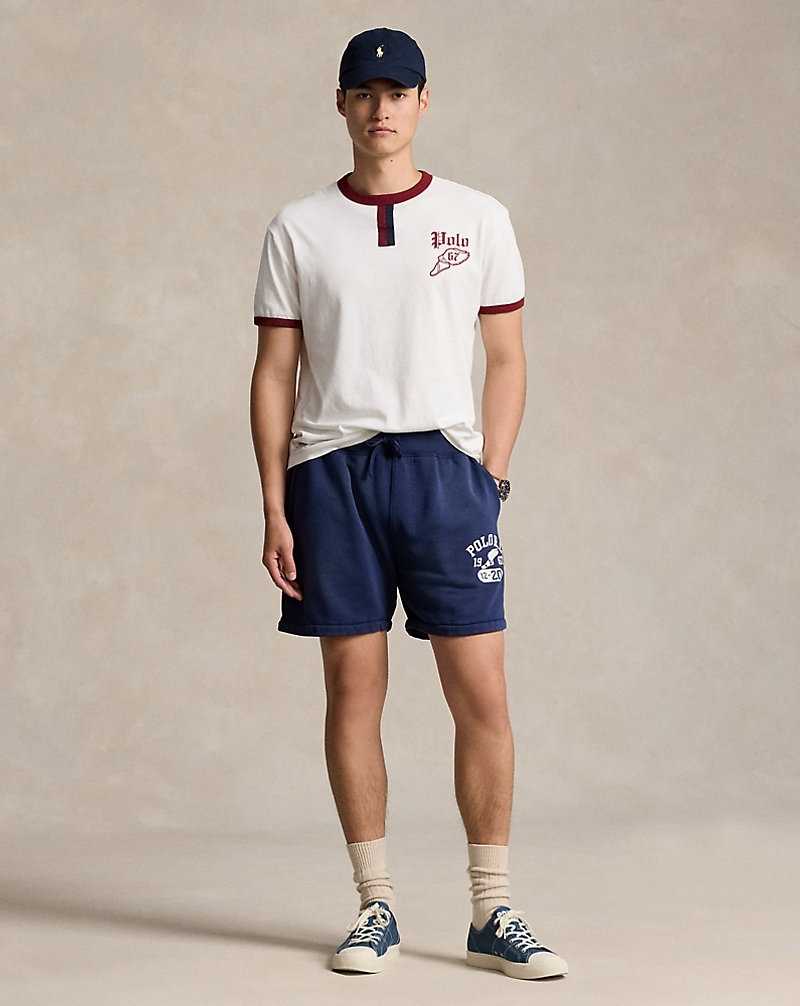 Camiseta Ralph Lauren Classic Fit Logo Slub Jersey Hombre Nevis/red Carpet | UMXVWSJ-56 - vista 3