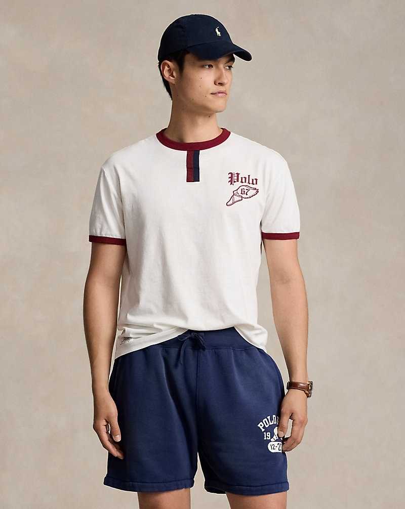 Camiseta Ralph Lauren Classic Fit Logo Slub Jersey Hombre Nevis/red Carpet | UMXVWSJ-56 - vista 1