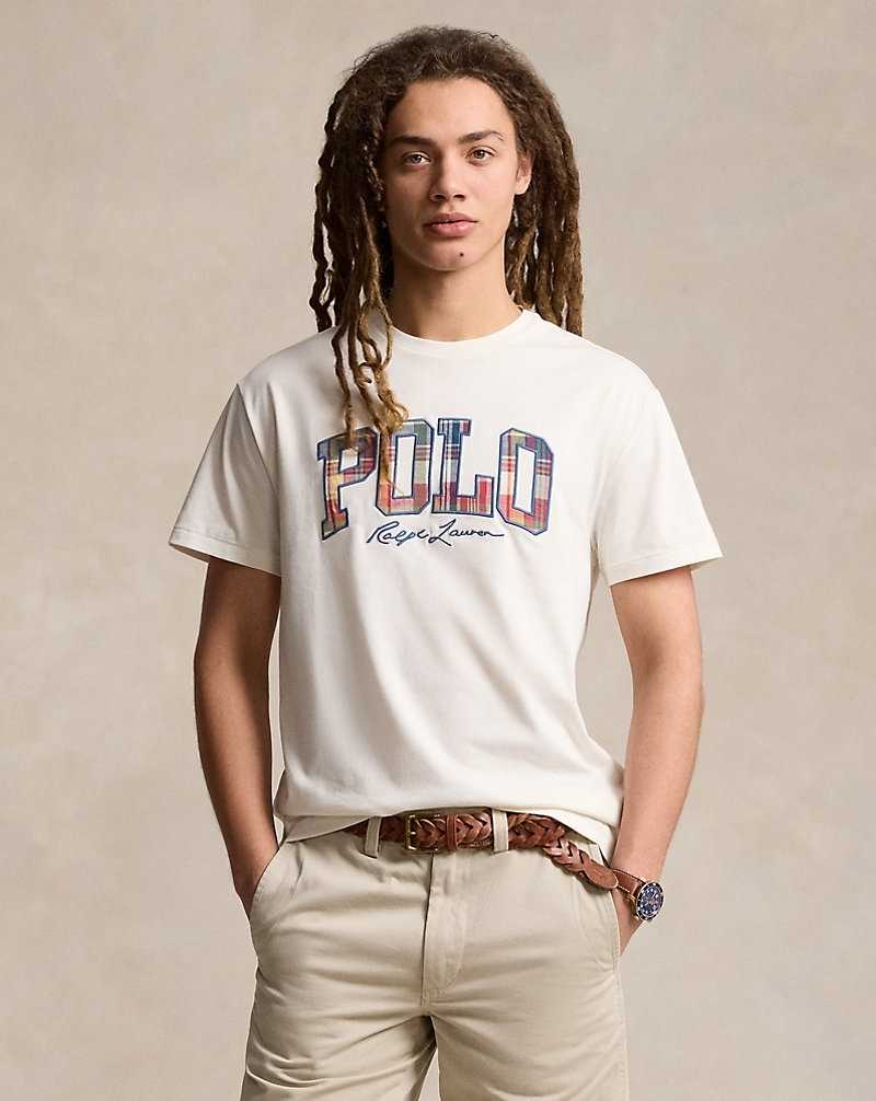Camiseta Ralph Lauren Classic Fit Plaid-Logo Jersey Hombre Nevis | FODIKLU-65 - vista 1