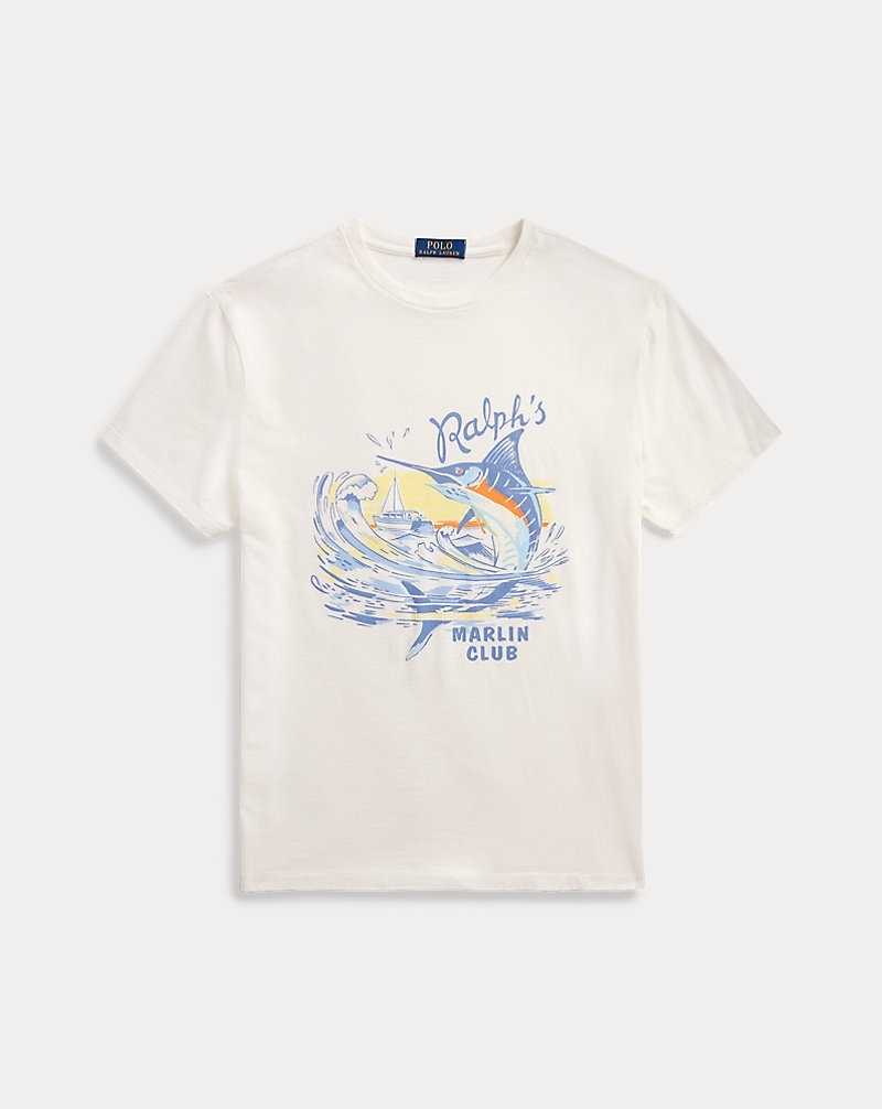 Camiseta Ralph Lauren Classic Fit Slub Jersey Graphic Hombre Nevis | AWFUTOY-62 - vista 2
