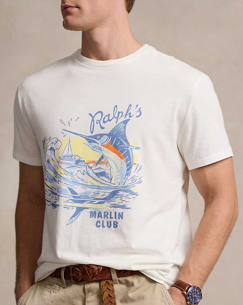 Camiseta Ralph Lauren Classic Fit Slub Jersey Graphic Hombre Nevis | AWFUTOY-62 - vista 5