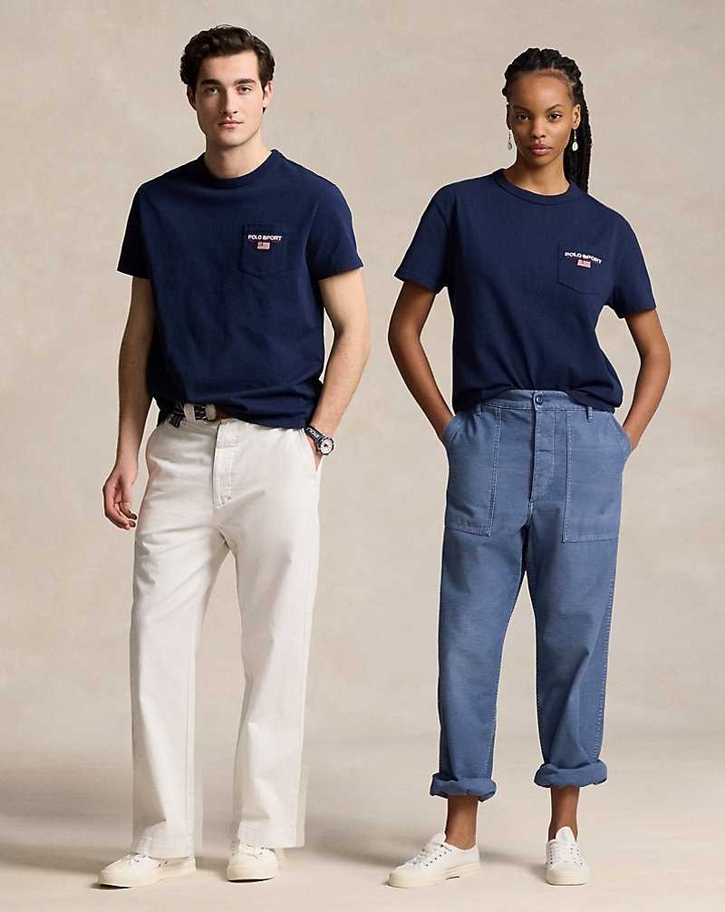 Camiseta Ralph Lauren Classic Fit Sport Pocket Hombre Navy-410 | SVEABJP-45 - vista 1