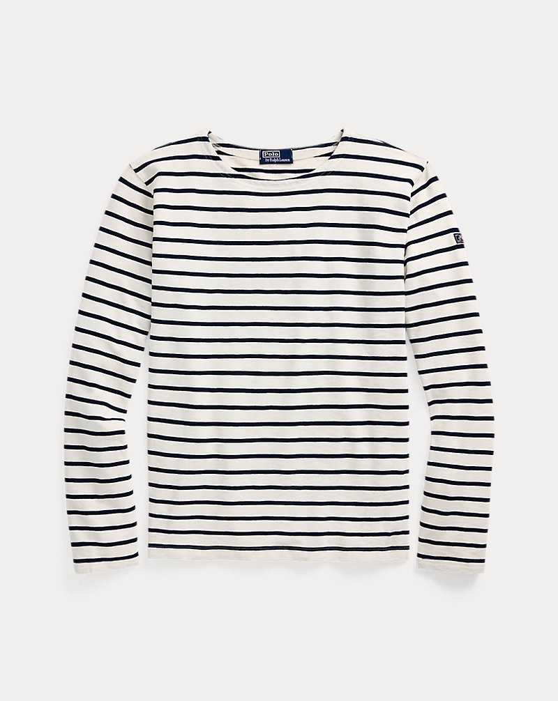 Camiseta Ralph Lauren Classic Fit Striped Slub Jersey Hombre Azules | TXVRWCI-89 - vista 2