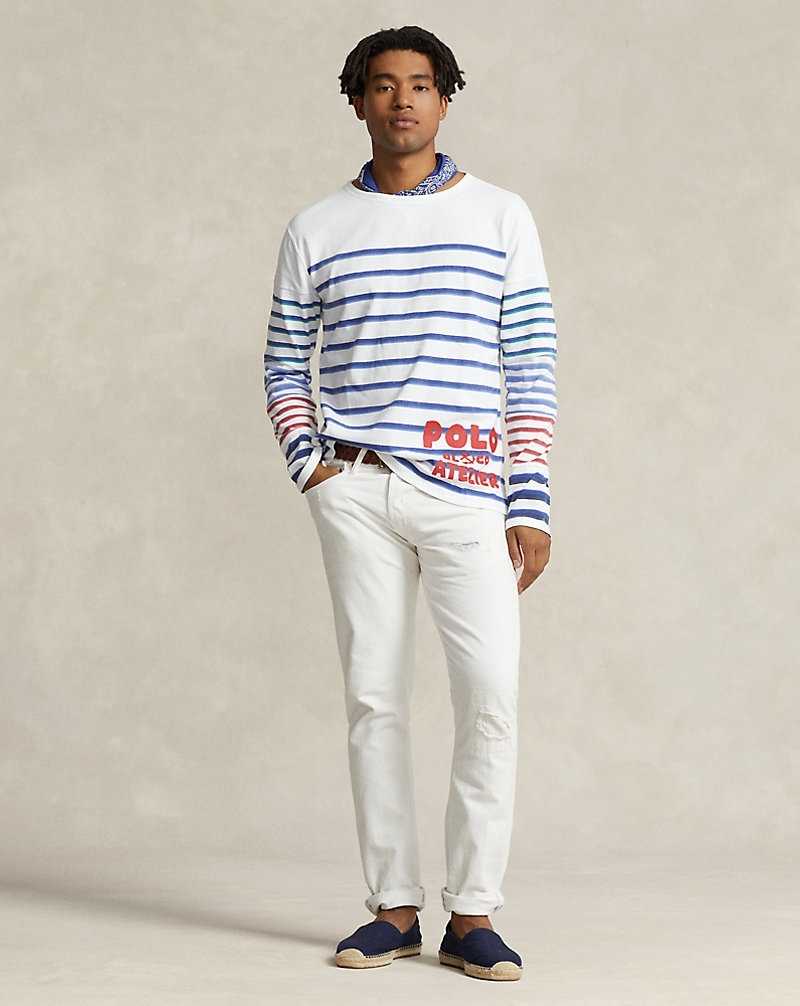 Camiseta Ralph Lauren Classic Fit Striped Jersey Hombre | PHODXYV-65 - vista 3