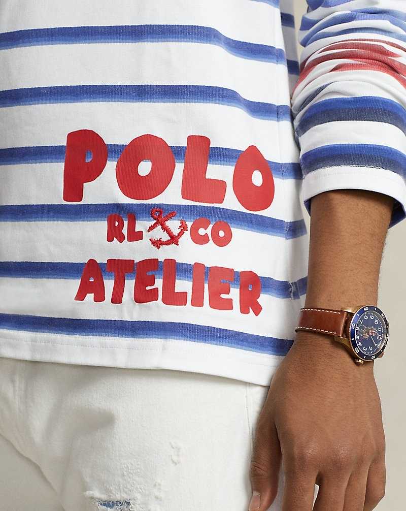 Camiseta Ralph Lauren Classic Fit Striped Jersey Hombre | PHODXYV-65 - vista 5