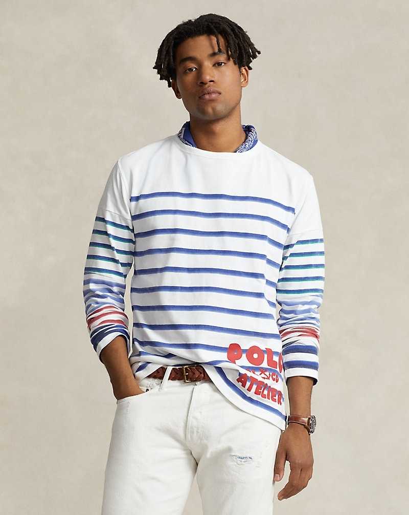 Camiseta Ralph Lauren Classic Fit Striped Jersey Hombre | PHODXYV-65 - vista 1