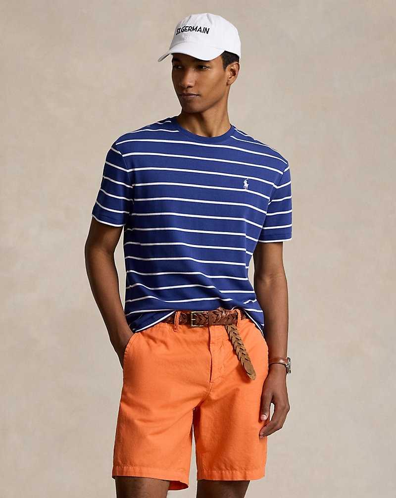 Camiseta Ralph Lauren Classic Fit Striped Soft Cotton Hombre Fall Royal/White | LEXPKFN-14 - vista 1