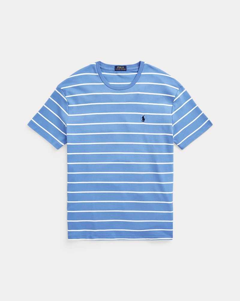 Camiseta Ralph Lauren Classic Fit Striped Soft Cotton Hombre Summer Blue/White | VTNDXYE-29 - vista 2