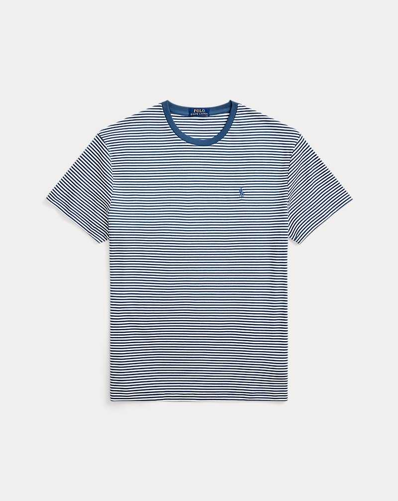 Camiseta Ralph Lauren Classic Fit Striped Soft Cotton Hombre Clancy Blue/white | KNEIVFR-05 - vista 2