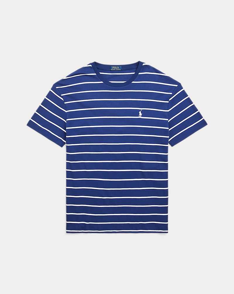Camiseta Ralph Lauren Classic Fit Striped Soft Cotton Hombre Fall Royal/White | LUNJOWC-87 - vista 2