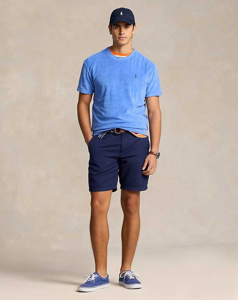 Camiseta Ralph Lauren Classic Fit Terry Hombre Azules | IXRBAZP-17 - vista 3