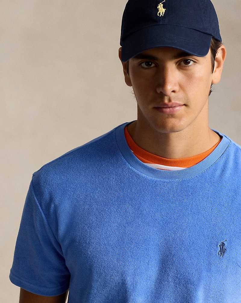 Camiseta Ralph Lauren Classic Fit Terry Hombre Azules | IXRBAZP-17 - vista 5