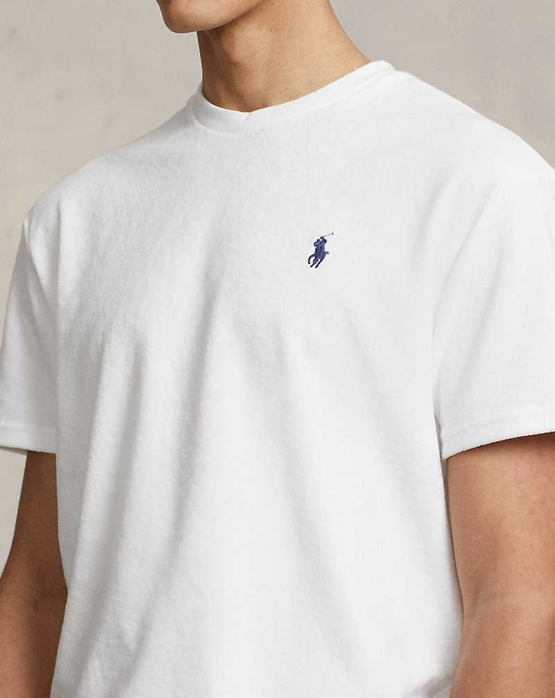 Camiseta Ralph Lauren Classic Fit Terry Hombre Blancos | RQMXYWT-27 - vista 5