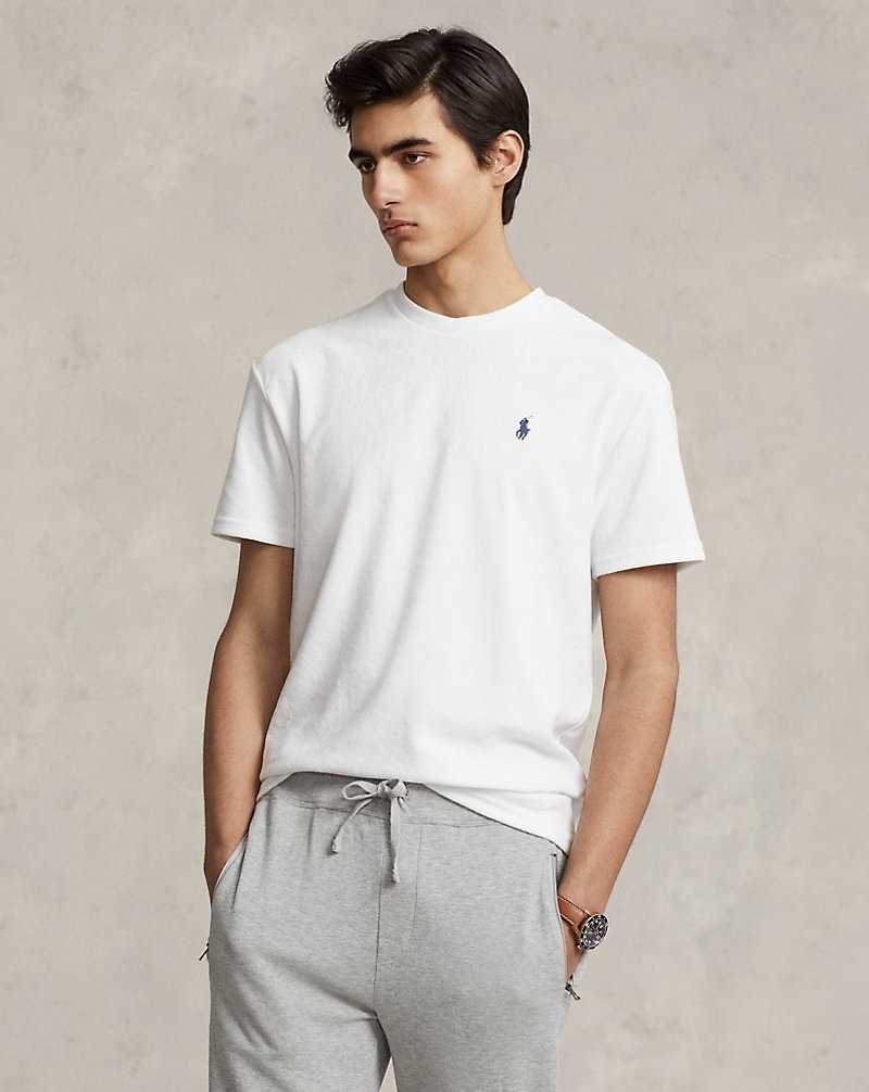 Camiseta Ralph Lauren Classic Fit Terry Hombre Blancos | RQMXYWT-27 - vista 1