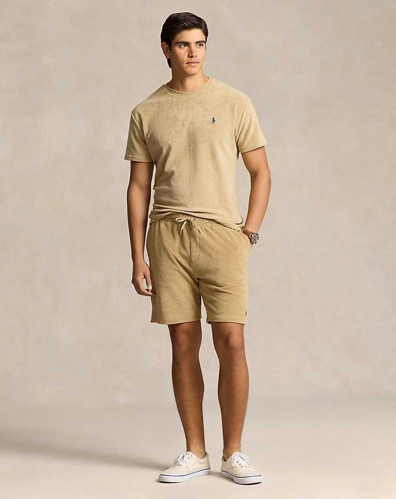 Camiseta Ralph Lauren Classic Fit Terry Hombre Beige | OECJMVZ-94 - vista 3