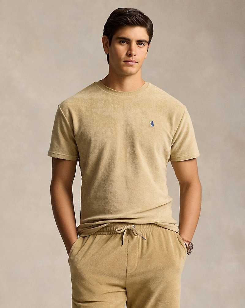 Camiseta Ralph Lauren Classic Fit Terry Hombre Beige | OECJMVZ-94 - vista 1