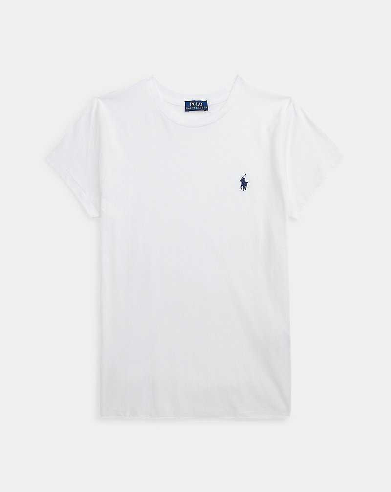 Camiseta Ralph Lauren Cotton Jersey Crewneck Mujer Blancos | QAPXHET-56 - vista 2