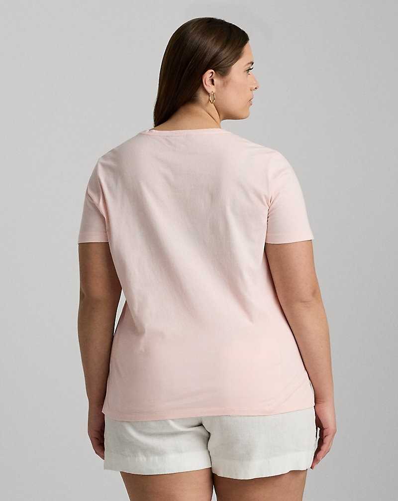 Camiseta Ralph Lauren Cotton Jersey T-shirt Mujer Rosas | UASOJML-62 - vista 4