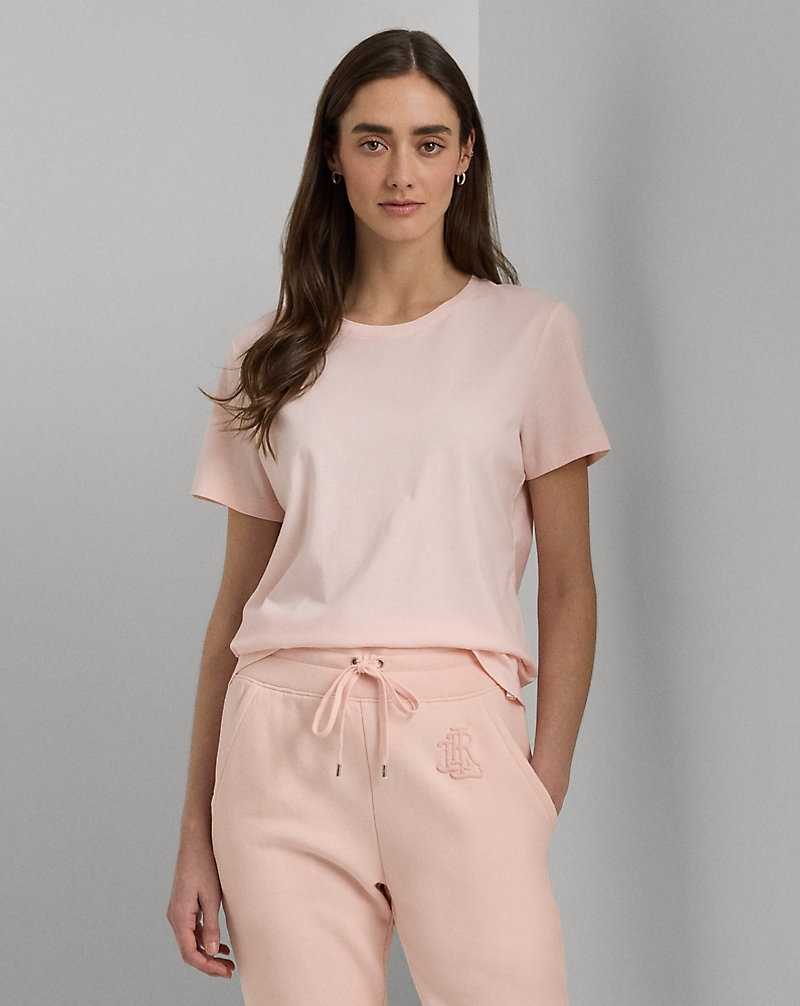 Camiseta Ralph Lauren Cotton Jersey T-shirt Mujer Rosas | JITLENA-04 - vista 1