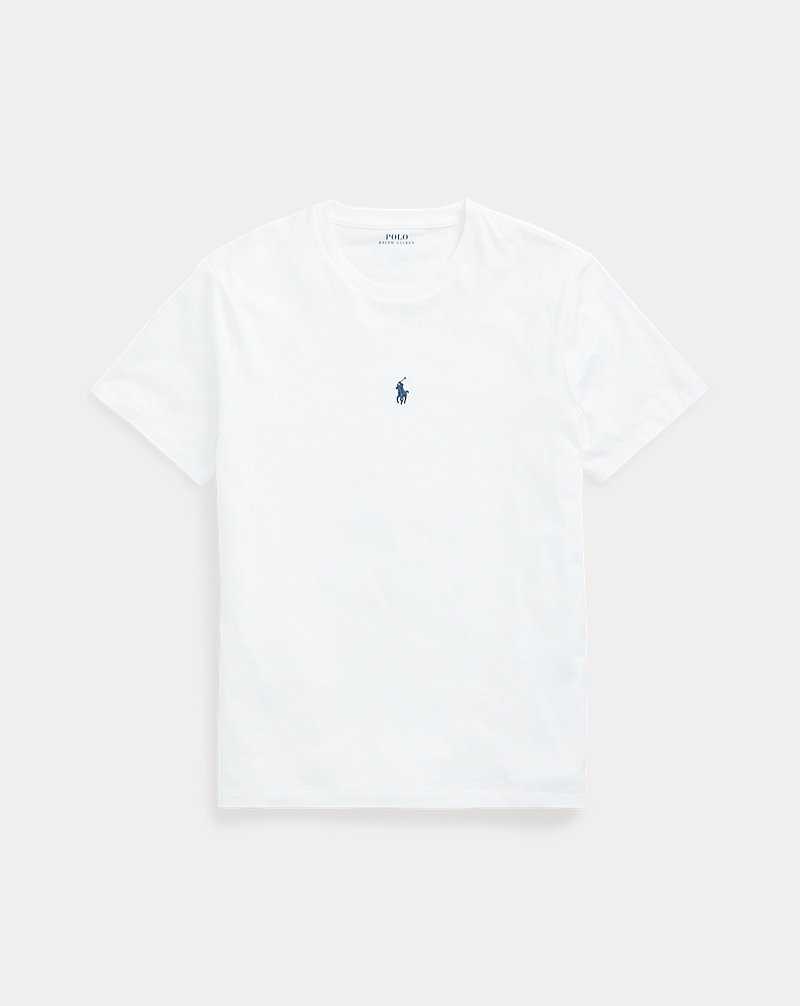 Camiseta Ralph Lauren Custom Slim Fit Crewneck Hombre Blancos | AFXKIDS-40 - vista 2