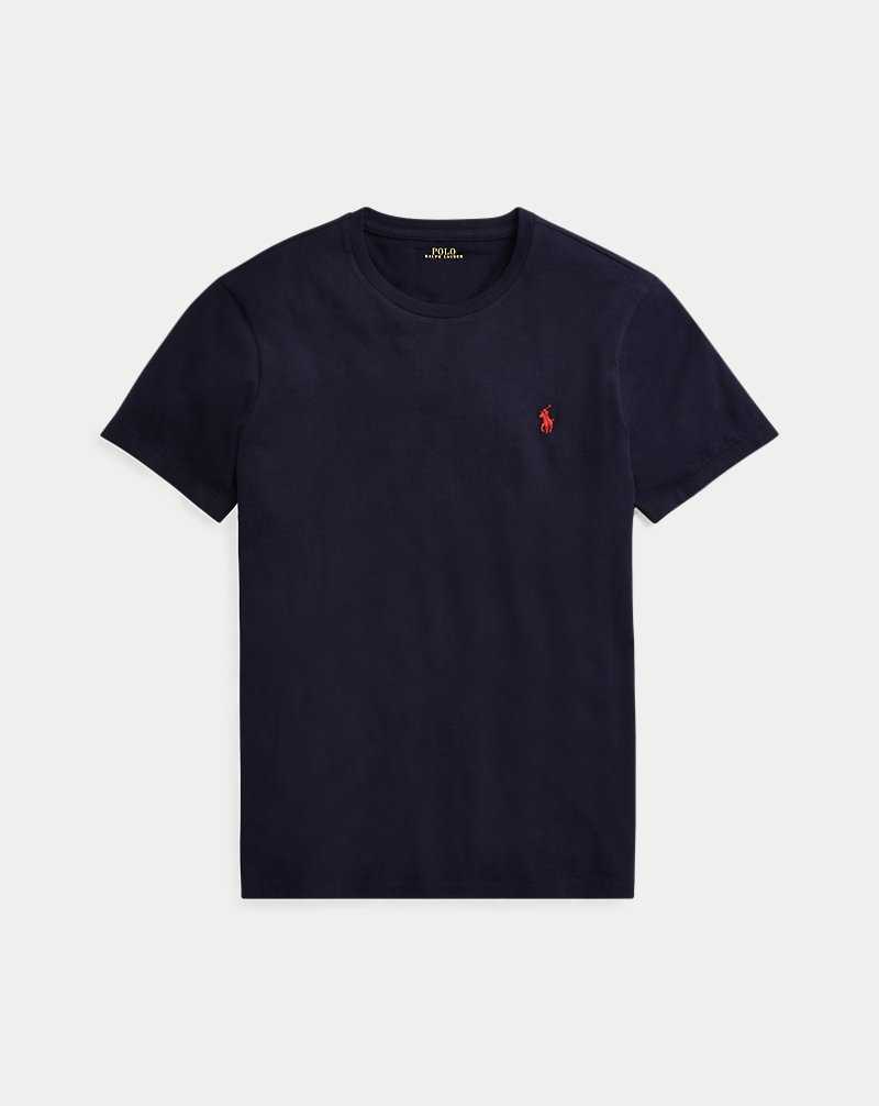 Camiseta Ralph Lauren Custom Slim Fit Jersey Crewneck Hombre Ink | YSOEJMI-20 - vista 2
