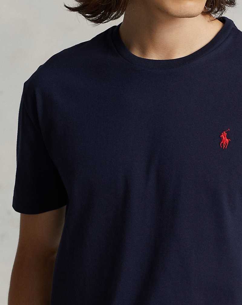 Camiseta Ralph Lauren Custom Slim Fit Jersey Crewneck Hombre Ink | YSOEJMI-20 - vista 5