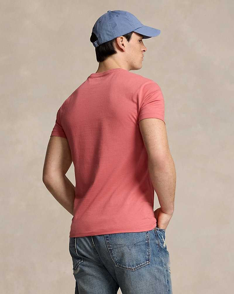 Camiseta Ralph Lauren Custom Slim Fit Jersey Crewneck Hombre Adirondack Berry/c7563 | XQGINYV-13 - vista 4