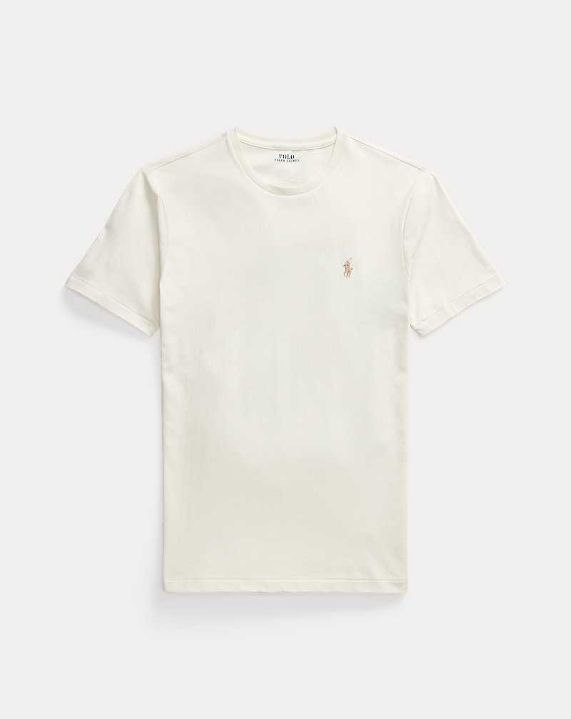 Camiseta Ralph Lauren Custom Slim Fit Jersey Crewneck Hombre Parchment Cream/C8634 | SQEPJOD-48 - vista 2