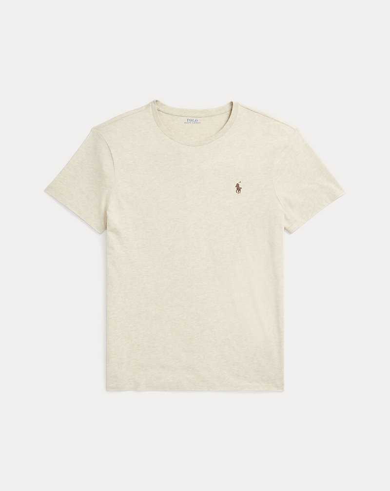 Camiseta Ralph Lauren Custom Slim Fit Jersey Crewneck Hombre Expedition Dune Heather | NRPLBZQ-90 - vista 2