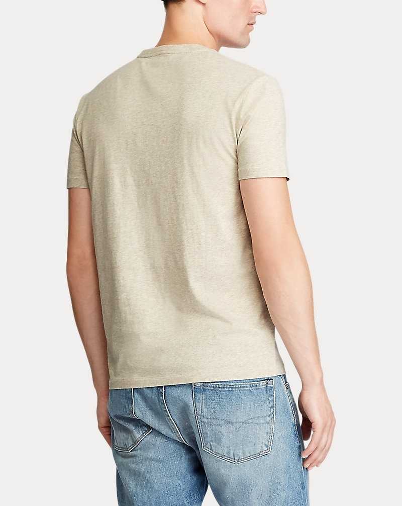 Camiseta Ralph Lauren Custom Slim Fit Jersey Crewneck Hombre Expedition Dune Heather | NRPLBZQ-90 - vista 5