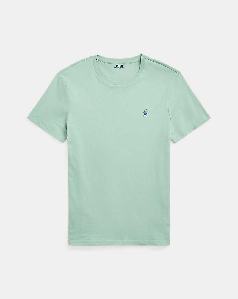 Camiseta Ralph Lauren Custom Slim Fit Jersey Crewneck Hombre Verde Menta | HJZDVFX-72 - vista 2