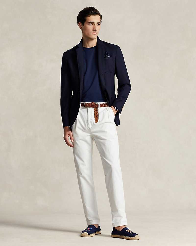 Camiseta Ralph Lauren Custom Slim Fit Soft Cotton Hombre Azul Marino | BNHYPEG-14 - vista 3