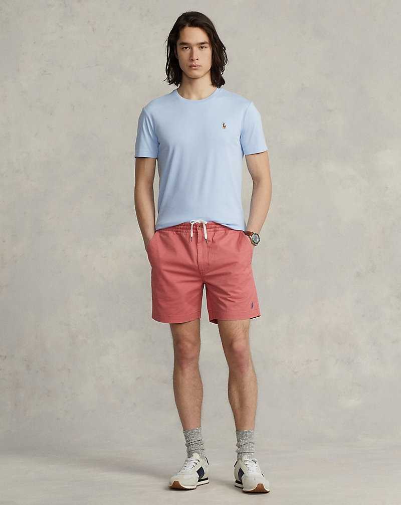 Camiseta Ralph Lauren Custom Slim Fit Soft Cotton Hombre Azules | TLEKBYF-29 - vista 3