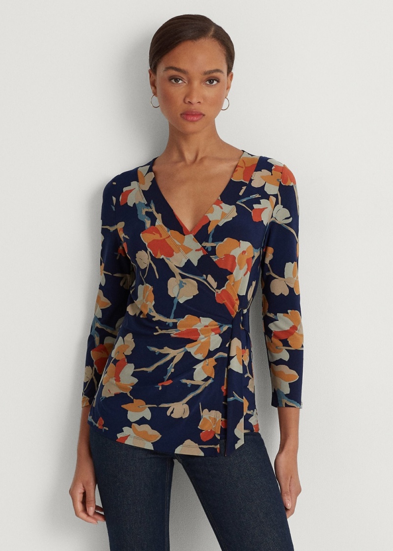 Camiseta Floral Stretch Jersey Top Mujer Multicolor | ELYC25031 - vista 1