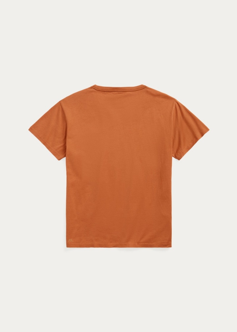 Camiseta Garment-Dyed Pocket Hombre Naranjas | RPVA56324 - vista 2