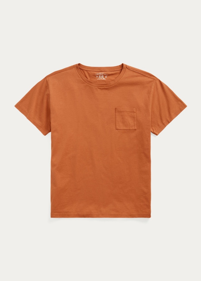 Camiseta Garment-Dyed Pocket Hombre Naranjas | RPVA56324 - vista 1