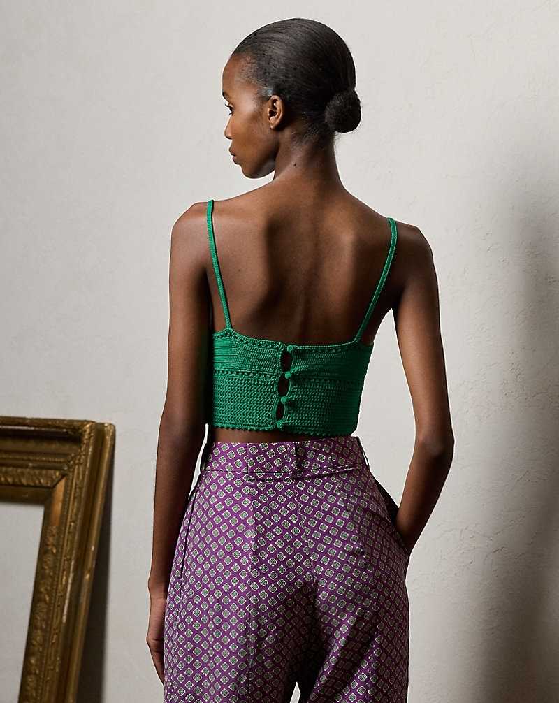 Camiseta Ralph Lauren Hand-Crocheted Bralette Mujer Meadow | QTNYPAW-95 - vista 4