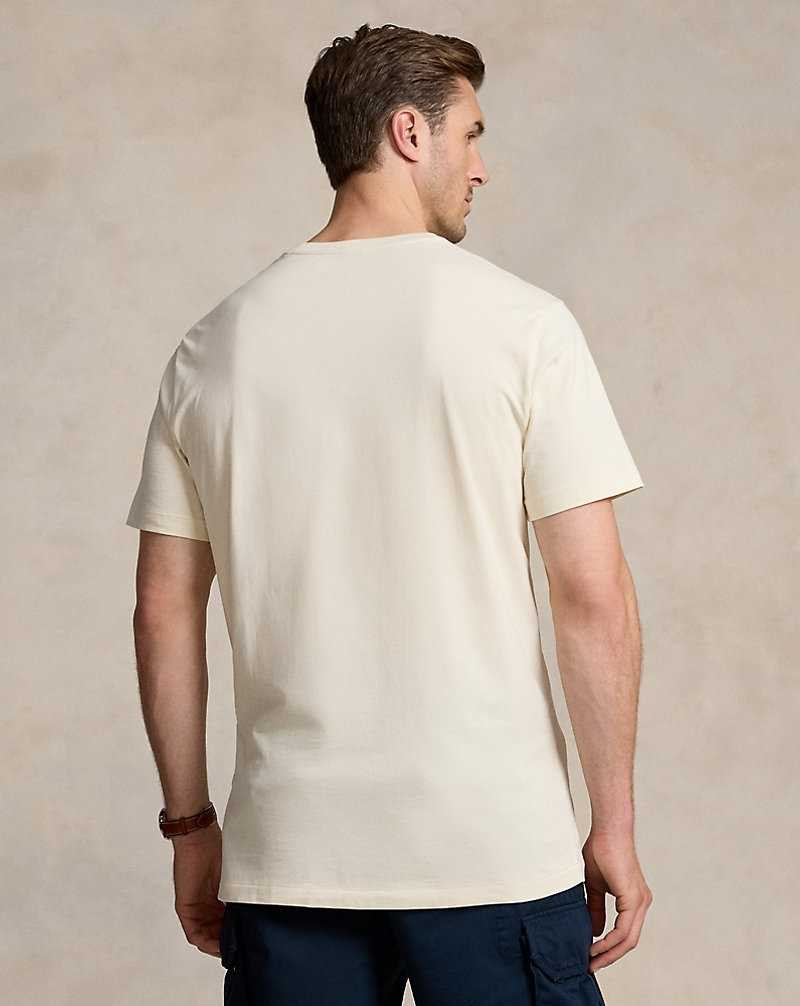 Camiseta Ralph Lauren Jersey Crewneck Hombre Herbal Milk | YHBGJNO-39 - vista 4