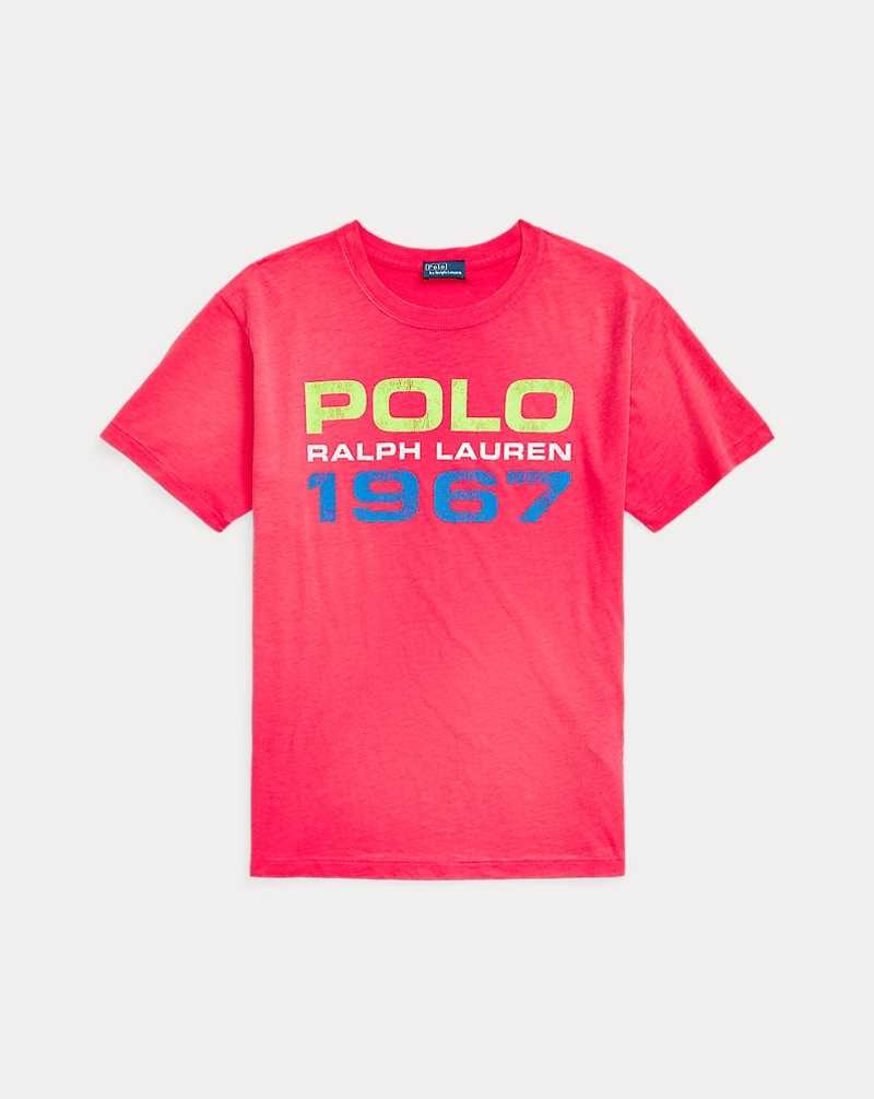 Camiseta Ralph Lauren Logo Cotton Jersey Mujer Rojos | XMIDHLO-72 - vista 2