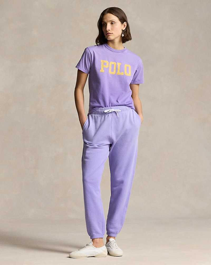 Camiseta Ralph Lauren Logo Cotton Jersey Mujer Pure Lilac | VNYHGRU-03 - vista 3