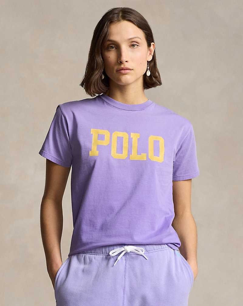 Camiseta Ralph Lauren Logo Cotton Jersey Mujer Pure Lilac | VNYHGRU-03 - vista 1