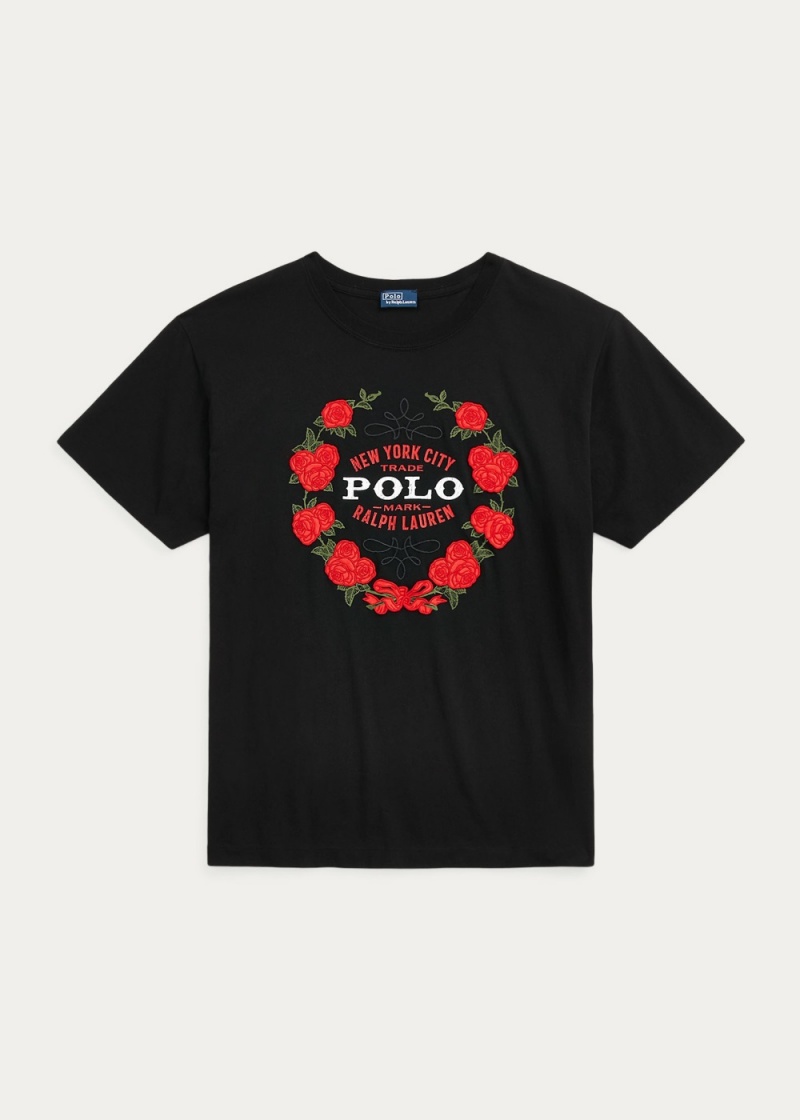 Camiseta Logo Estampados Algodon Jersey Mujer Negros | ZIRM31674 - vista 2