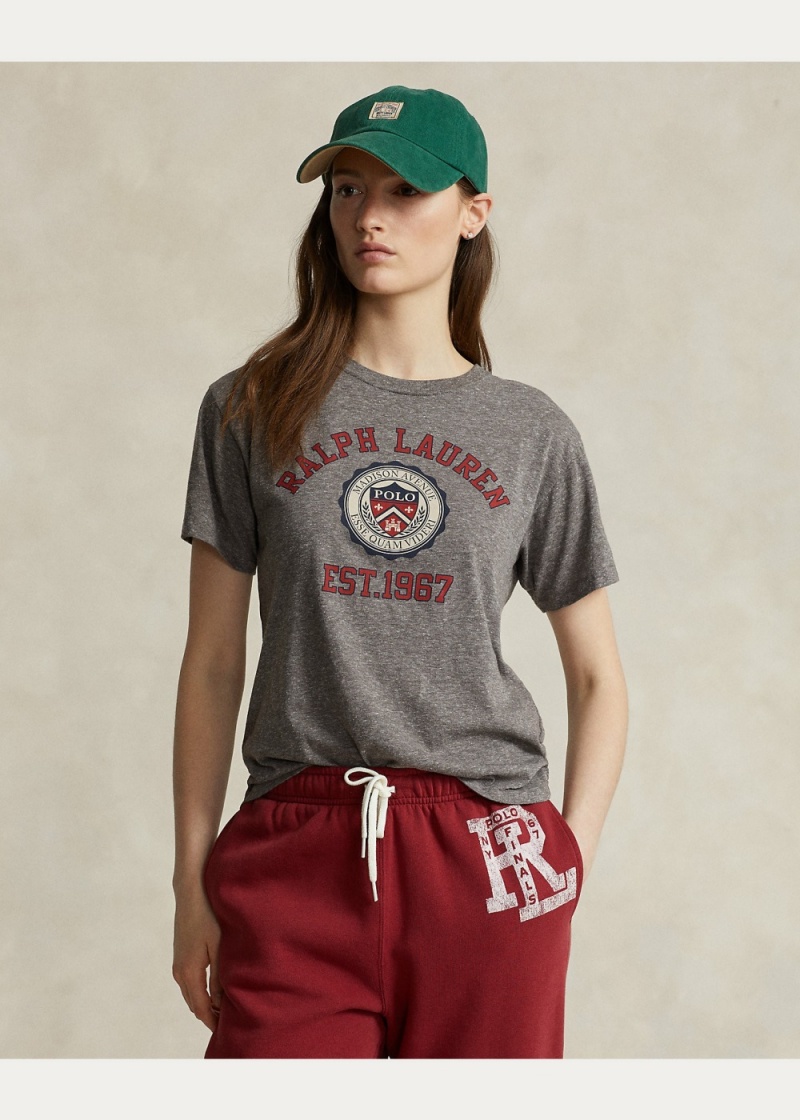 Camiseta Logo Estampados Mujer Grises | NOGE02581 - vista 3