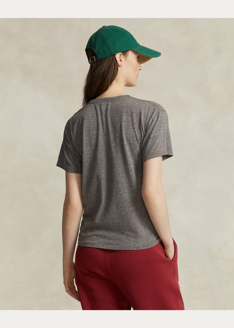 Camiseta Logo Estampados Mujer Grises | NOGE02581 - vista 6