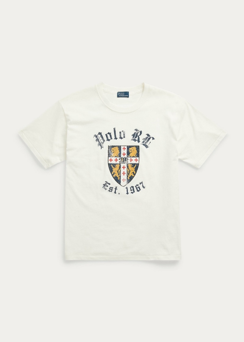 Camiseta Logo-Crest Estampados Jersey Mujer Negros | CHUX62143 - vista 2